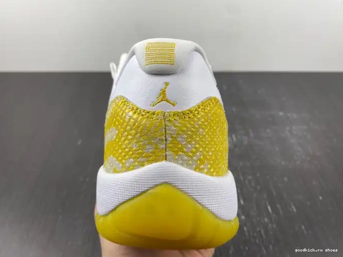 Rep AH7860-107 11 Low Air WMNS Jordan Yellow Snakeskin 0613